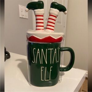 Rae Dunn ELF‎ Mug - With leg topper - Ceramic - Christmas